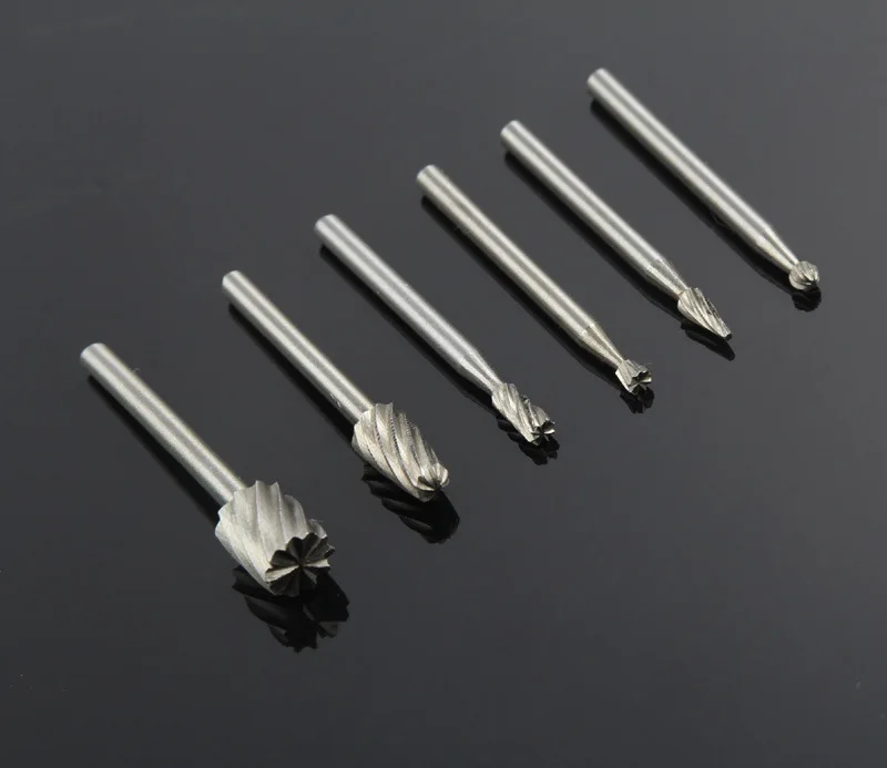 

New high-quality 6-piece woodworking rotary boring knife 3.17mm shank diameter wood carving knife, milling cutter