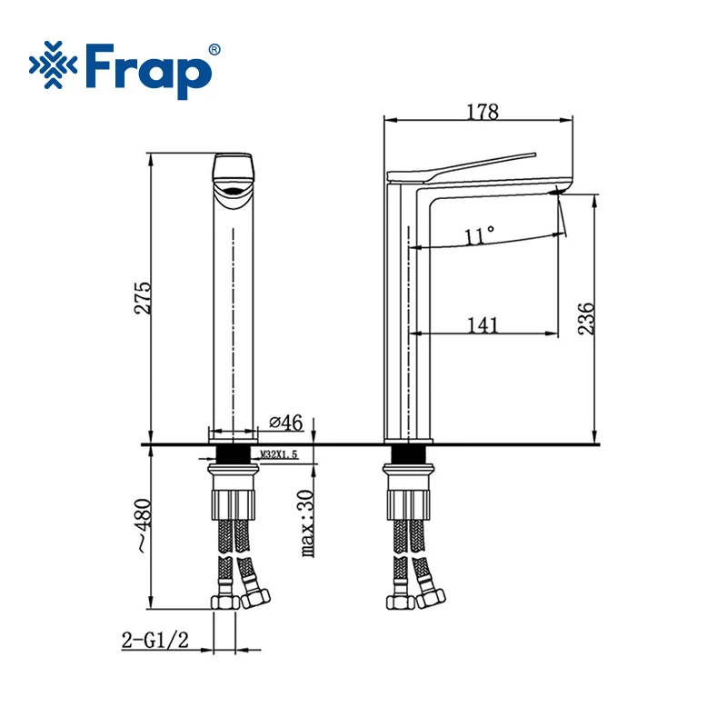 FRAP новый высокий смеситель для ванной комнаты белая аэрозольная краска