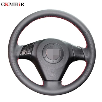 

GKMHiR DIY Black Steering Wheel Cover Artificial Leather Car Steering Wheel Cover for Mazda 3 Mazda 5 Mazda 6 2003-2009