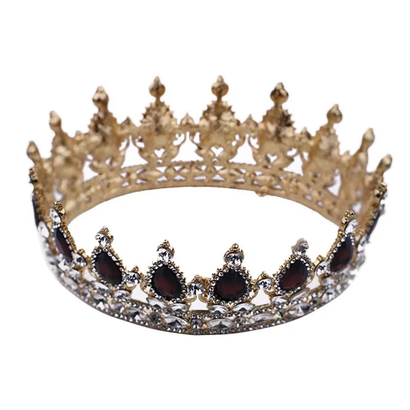 Полный круг Тиара ясно Австрийский Стразы Queen Камень Циркон Свадебная Корона