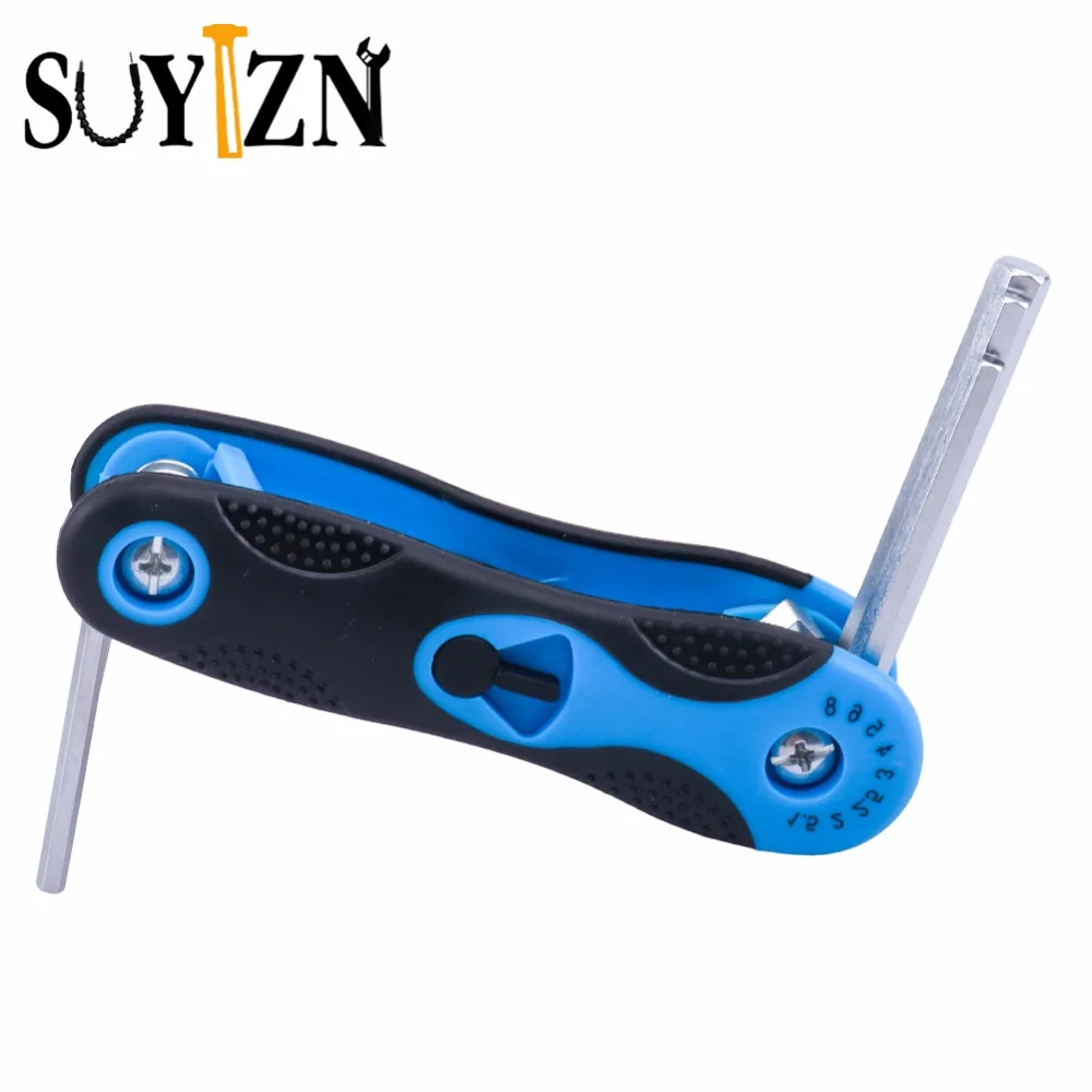 8Pc Torque Wrench Set Folding Hex Key Set Allen Key Bicycle Torque Key Tool Combination Tool