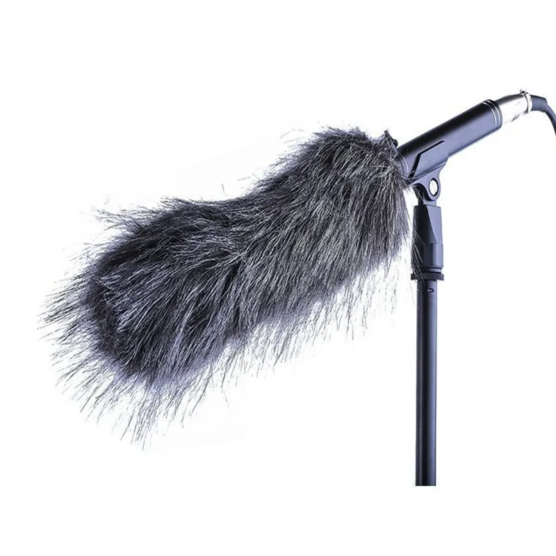 35*10cm Gray Microphone Windshield Fur Wind Muff For Camera Recorder