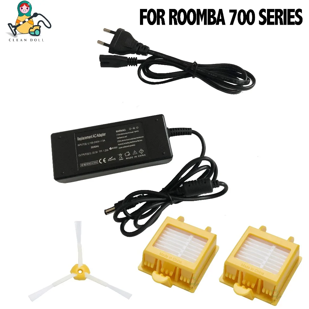 CLEAN DOLL Replacement power adapter charger for iRobot Roomba 700 Series 760 770 780 790 vacuum