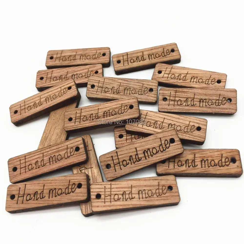 

300pcs 28x9mm Rustic Handmade Wood Square Connectors Embellishments Shabby Chic Crafts Toppers Chips Cardmaking Scrapbooking