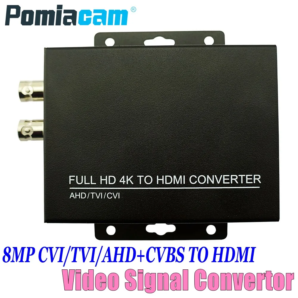 Прямая продажа с фабрики HDC-ADH видео конвертер Full HD 4 к 8MP CVI/TVI/AHD + CVBS к HDMI конвертер, автоматически совпадающий HD вход, выход HDMI 1080 P