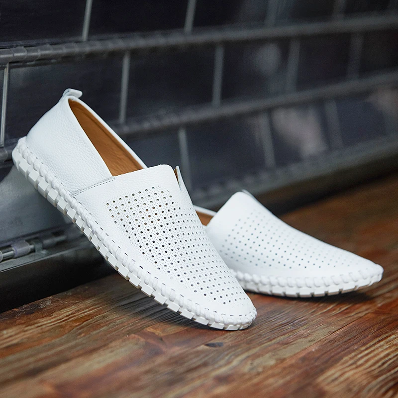 Shoes - Fashion Handmade Leather Mens Slip On Loafers(Buy 2, second on ...