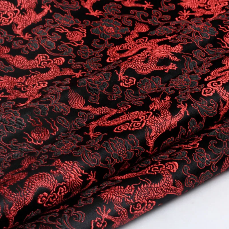 50x72 см традиционная королевская парча с изображением дракона ткань жаккардовая одежда костюм Лоскутная Ткань обивка мебель занавес материал