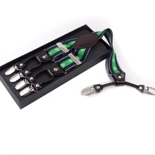 6 клип зеленый полосатый ремешок 3,5 см жаккардовая моды случайные серии