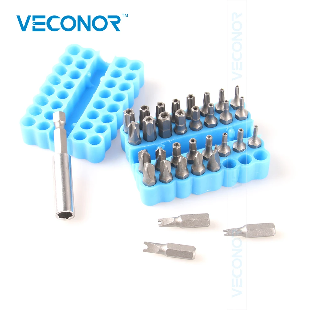 

33 Pcs Set Tamper Proof Torx Hex Tri Phillips Screw Driver Bit Set Magnetic Security Bit Kit