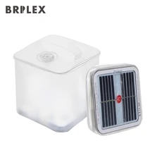 BRILEX Waterproof handhold inflatable balloon Camping LED Lantern Solar Collapsible Light folding telescopic airbag light