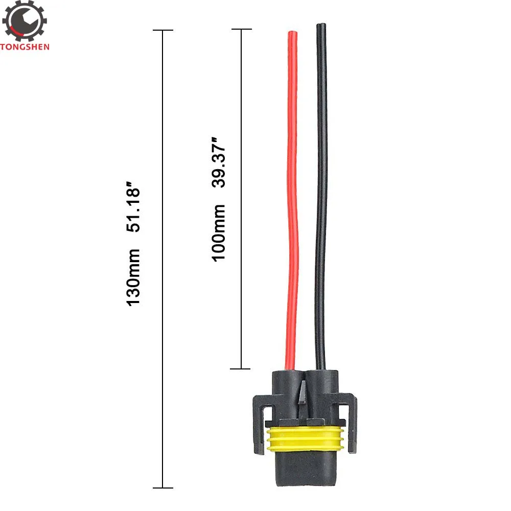 2 шт. в наборе, H11 H8 адаптер Коннектор разъем электросети авто провода Соединительный кабель для противотуманная фара