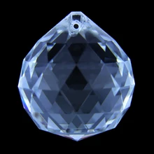 10 шт./партия 50 мм прозрачные кристаллы для люстры шар хрустальный кулон части Suncatcher Fengshui граненые шарики