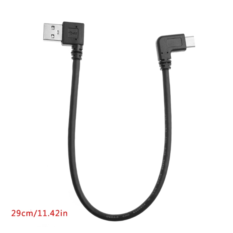 USB 3 0 тип A к USB3.1 Тип C левый/правый угол 90 градусов папа адаптер кабель удлинитель