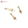 10PCS 16x3.5MM 24K Champagne Gold Color Plated Brass Half Pins Caps Half Hole Beads Caps High Quality Diy Jewelry Accessories ► Photo 2/5