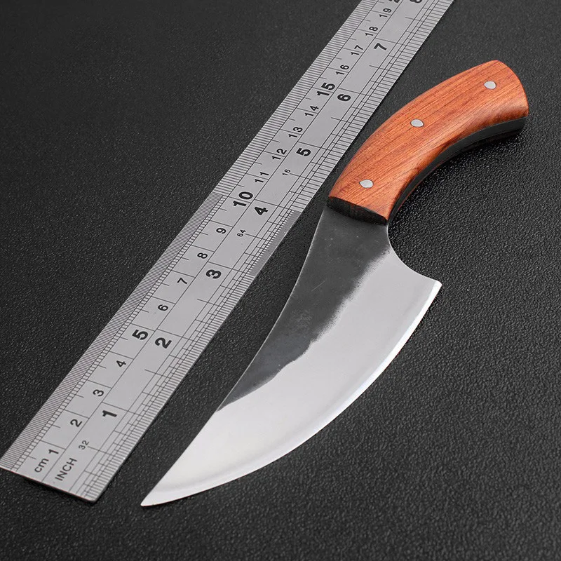 KKWOLF охотничий нож из высокоуглеродистой стали, нож из говядины и свинины, 58HRC, палисандр, ручка, острые, для выживания, кемпинга, тактические, спасательные ножи