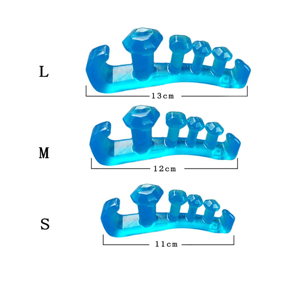 1 шт. силиконовые разделители для ног для расслабления ног bounion рельефный молоток носок Уход за ногами подтяжки поддержка(большой, 5,1" X 1,77") синий, L