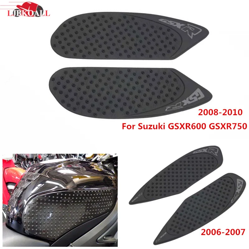 

LJBKOALL For Suzuki GSXR 600 GSXR750 2006-2010 Protector Anti slip Tank Pad Sticker Gas Knee Grip Traction Side 3M Decal