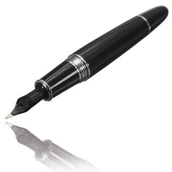 

BLEL Hot Jinhao 159 Black And Silver M Nib Fountain Pen Thick Gift