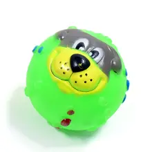 New Pet silicone toys It will sound toy ball Cute dog header free shipping