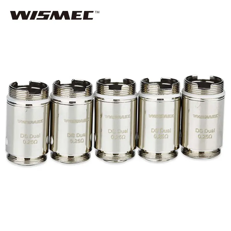 

5pcs/lot Wismec DS Dual NC Coil E-Cigarette 0.25ohm ORMA Atomizer/Motiv Kit Coil Head DS NC Atomizer Head from wismec