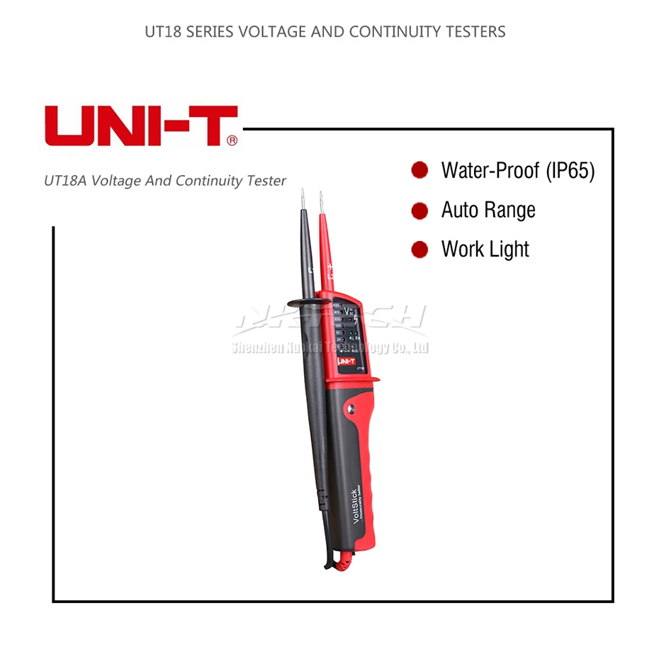 UNI-T UT18D UT18C UT18B UT18A AC DC напряжение метры металла детектор ручка непрерывности тест er Цифровой вольтметр ВКЛ-ВЫКЛ УЗО тест IP65