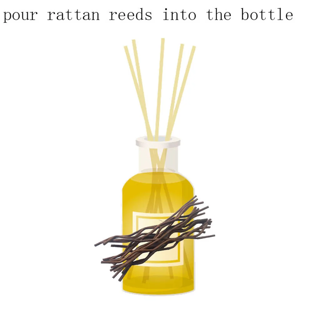 50pcs Premium Rattan Reed Fragrance Oil Diffuser Replacement Refill Sticks Reeds 