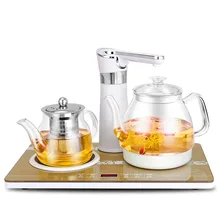 Полностью автоматический верхний чайник электрический стеклянный делая чайный сервиз чашка кипения посуда