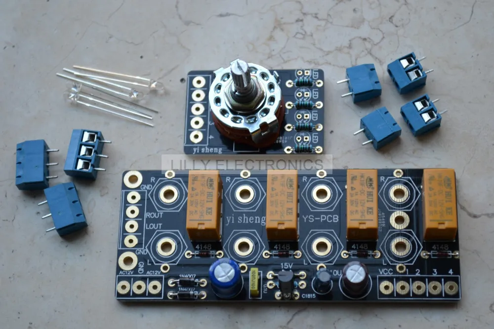 Seletor de Sinal de Áudio de Retransmissão Placa de Amplificador de Sinal de Comutação Board - 2 Luzes e Iluminação