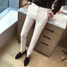 TANG Весна деловые костюмы брюки мужские большие размеры для мужчин брюки 29-40 модный тонкий костюм брюки мужские платья Брюки с полосками