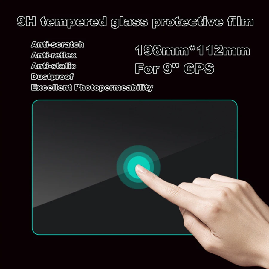 

9H 2.5D Curved Navigation Screen Protector Car Stickers for 9Inch Car Radio car DVD GPS Navigation
