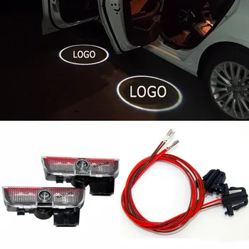 

2x Car LED Door Warning Light welcome Logo Projector For Golf Jett.a MK5 CC Tiguan Passat Scirocco New Old Touare.g R line GT.I
