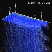 Розничная-2" x 40" из нержавеющей стали новая светодиодная душевая головка для ванной комнаты, Цвет Изменен без батареи, X15481