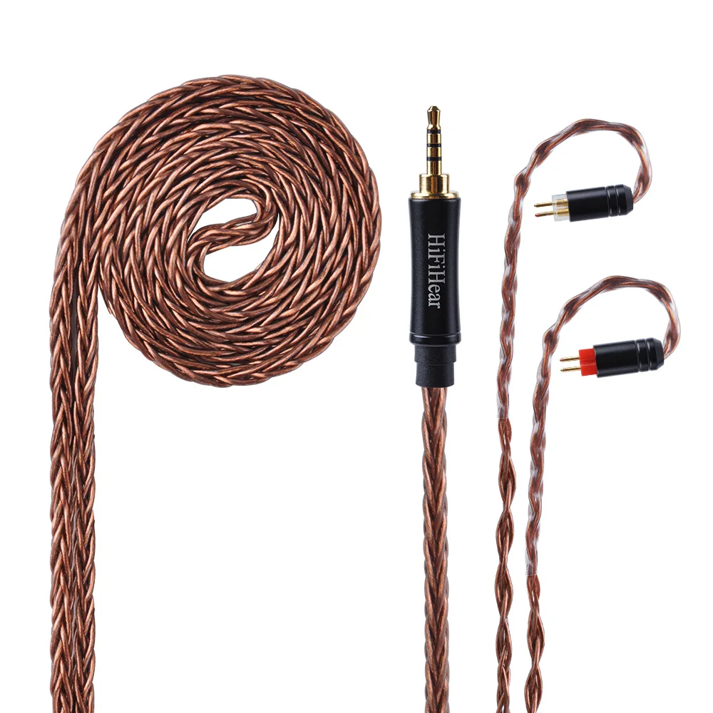 8 жильный посеребренный усовершенствованный кабель AK hifiears 2 5/3 5/4 4 мм