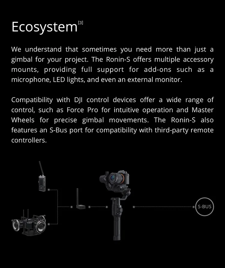 DJI Ronin S Ручной Стабилизатор для SLR беззеркальной камеры