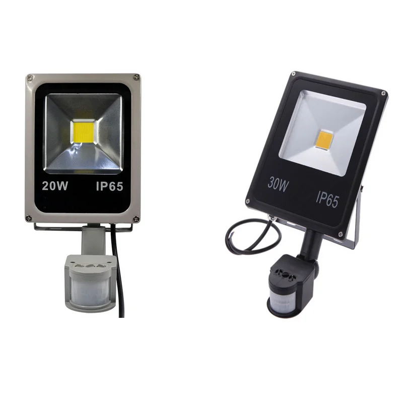 

LED Motion Sensor Floodlights 20W Flood Lights 10W 30W 50W Induction Sense Reflector Outdoor Spotlights IP65 85-265V