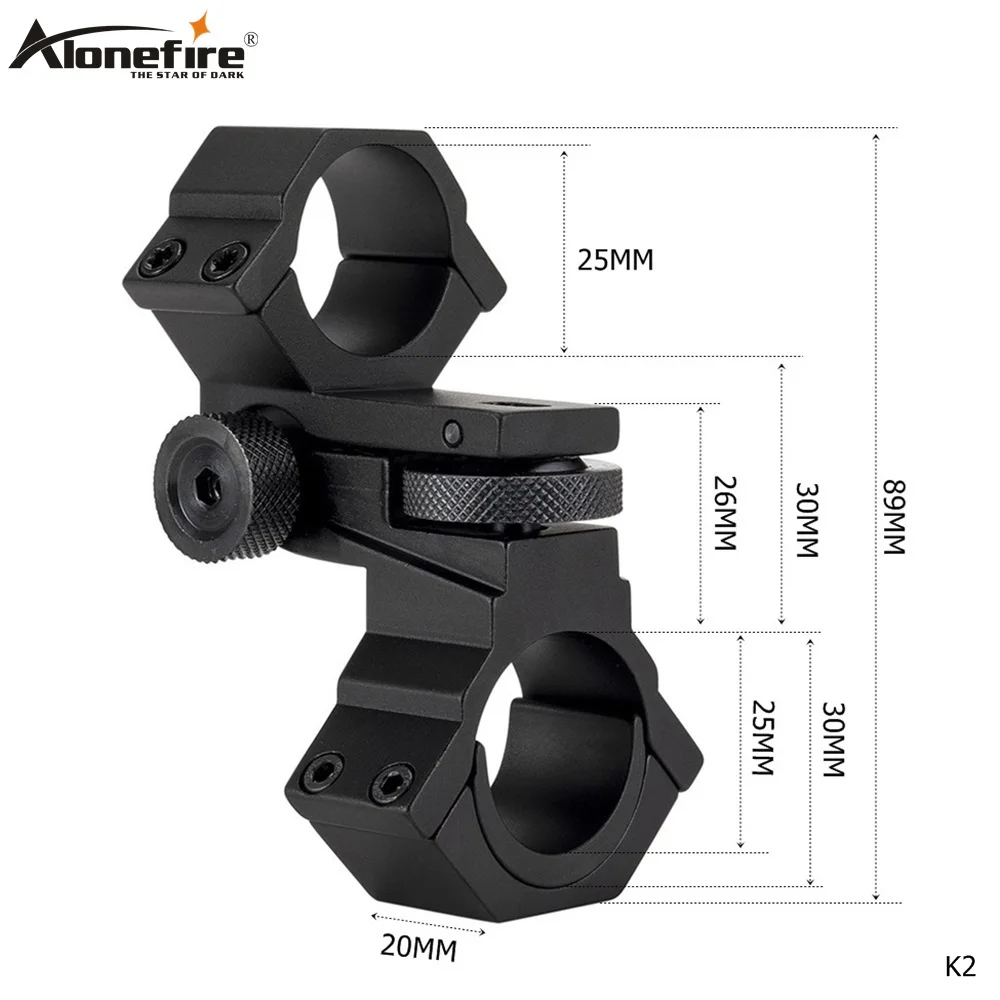AloneFire K2 Тактические 2 способа использования двойное кольцо диаметр 25 4 мм/30 мм