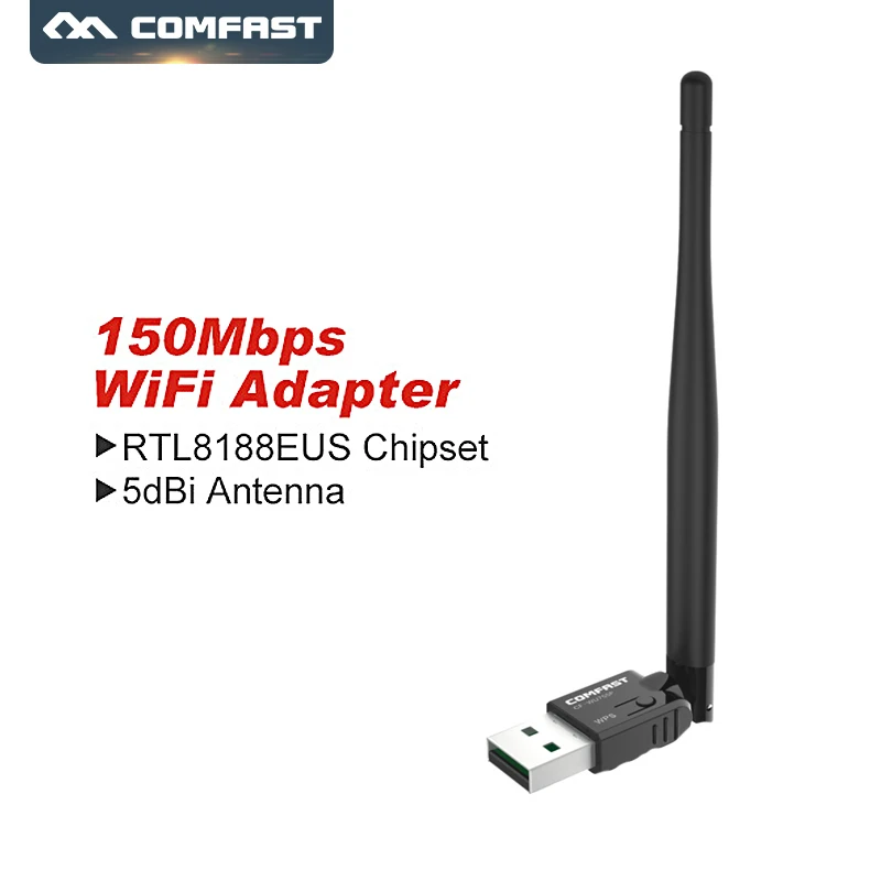 150 Мбит/с USB WiFi адаптер 5dBi антенна ключ RTL8188EUS мини беспроводная сеть LAN Карта 802.11n/g/b для Windows 7 XP Vista Linux