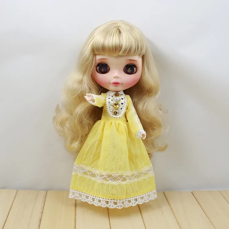 Blyth doll ледяное платье ретро мозаичные украшения платье