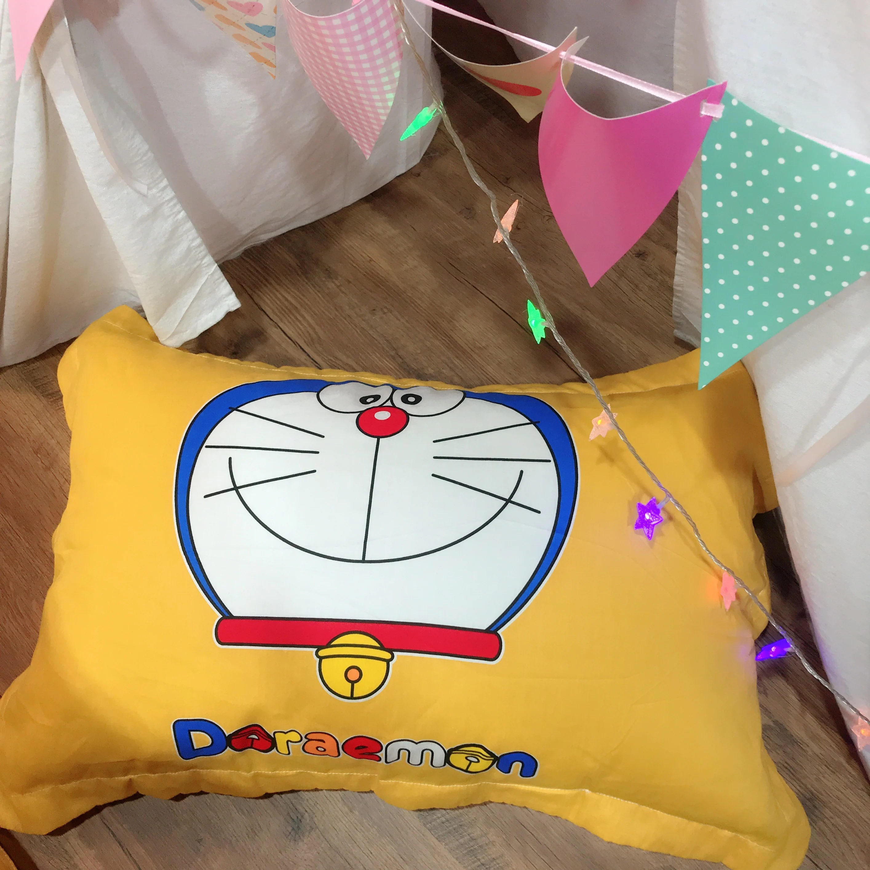 Комплект постельного белья с рисунком Doraemon для мальчиков, хлопковое стеганное одеяло, милое пуховое одеяло с рисунком «Королева», милое постельное белье синего цвета для девочек