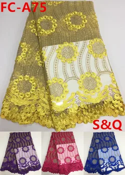 

Arican french lace fabric with beads high quality guipure lace fabric latest african laces 2019 nigerian lace fabrics FC-A75