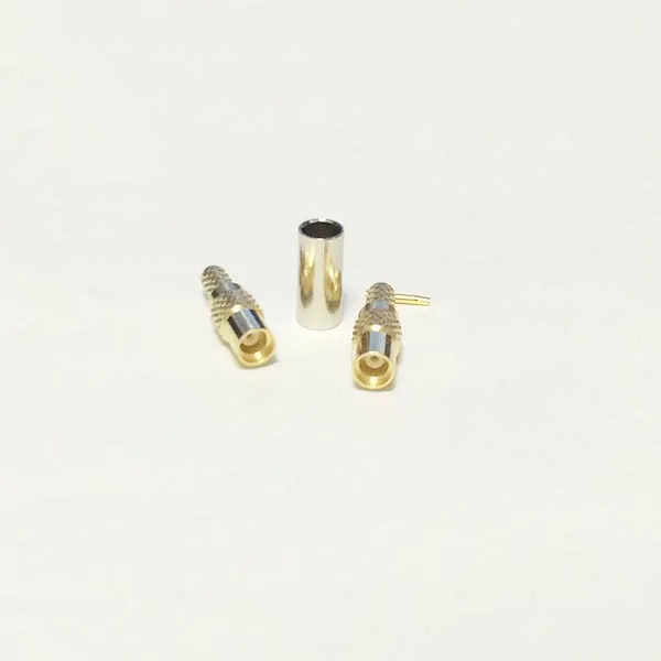 Новые РФ MCX женский Джек конвертер обжимной для RG316, RG174, LMR100 Прямо Goldplated оптовая продажа