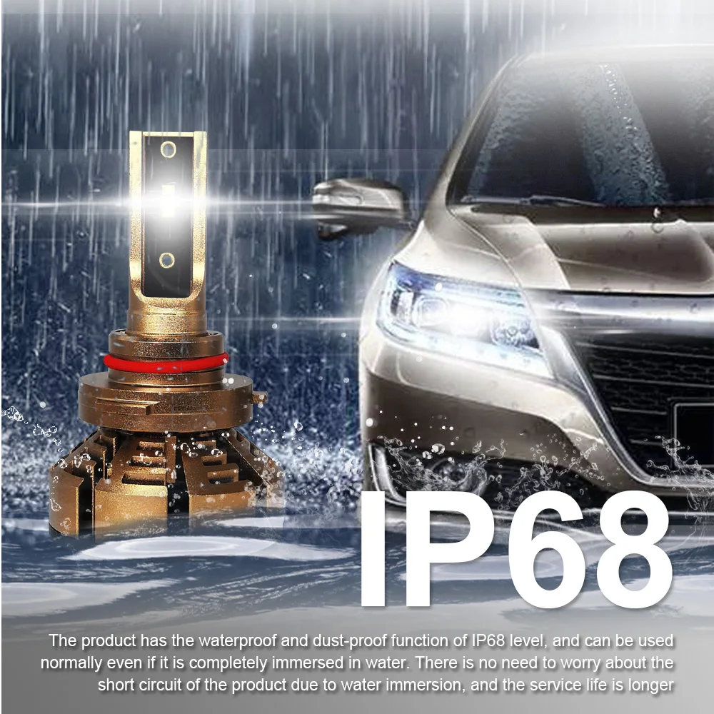 LSlight LED Phare H7 H4 H11 H1 9005 HB2 HB3 H8 H9 Светодиодная лампа для автомобильных фар 6000K 9600LM 72W 12V