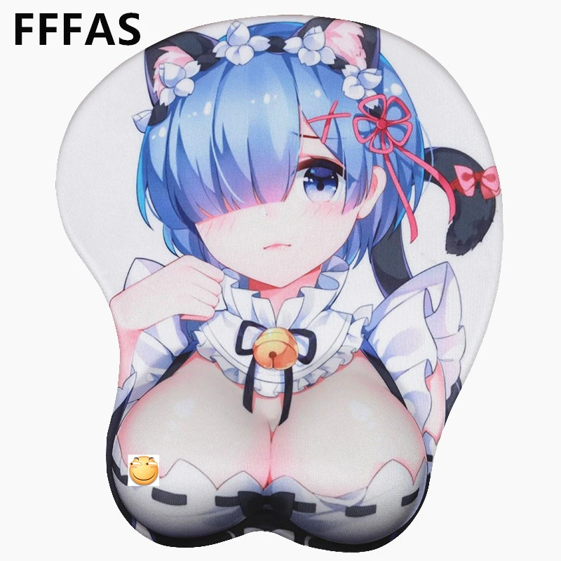 Сексуальный 3D коврик для мыши FFFAS модный отдыха на запястье аниме забавный
