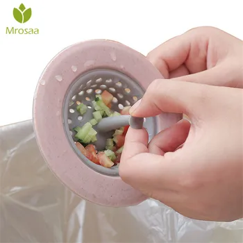 

Mrosaa Silicone Drain Stopper Bathroom Sink Water Filter Hair Catcher Kitchen Basin Floor Drain Protector Antiblocking Strainer