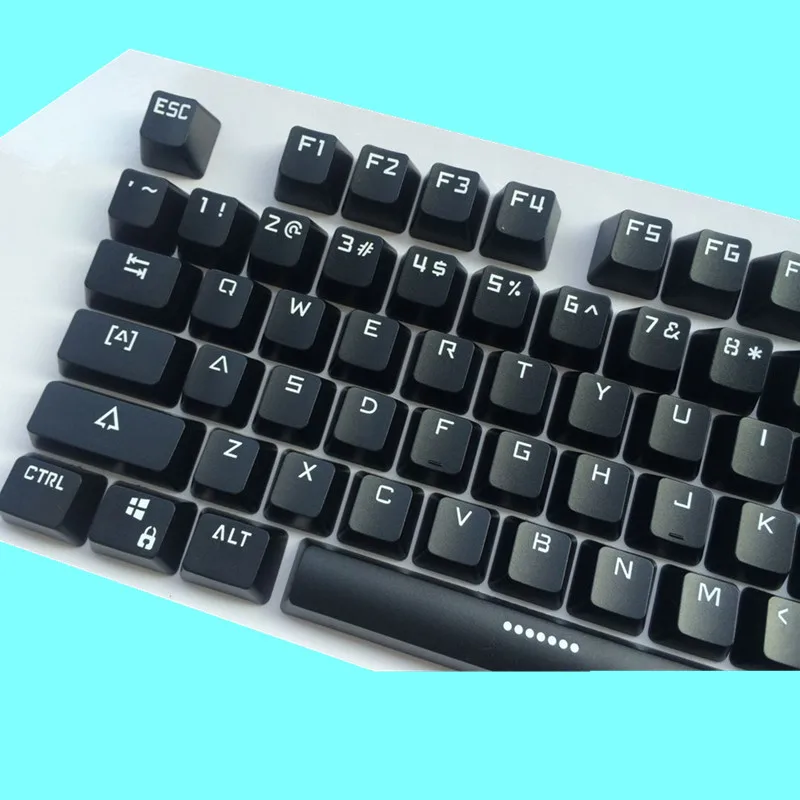 Механические колпачки для клавиатуры 104 клавиш Cherry MX черные/белые чистки без