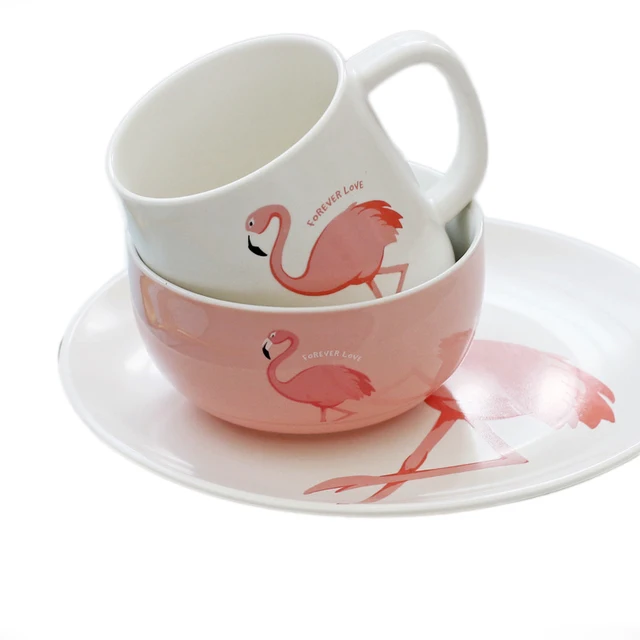 ins stil keramik flamingo muster tasse milch becher pinky suppe schssel teller salat teller cartoon geschirr - Geschirr Muster ins stil keramik flamingo muster tasse milch becher pinky suppe schssel teller salat teller cartoon geschirr - Geschirr Muster