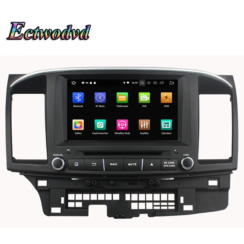 Perfect Ectwodvd Octa Core 4G RAM 64G ROM Android 9.0 Car Multimedia DVD Player GPS HeadUnit for MITSUBISHI LANCER 2006-2012 2