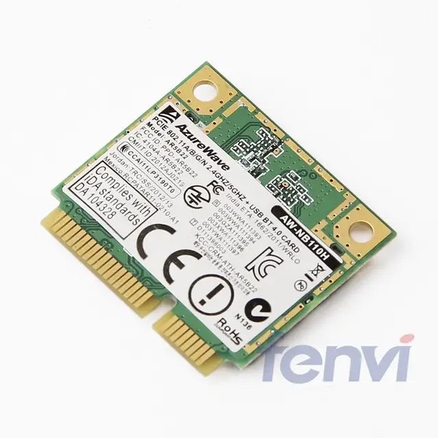 US $11 98 |Atheros AR5B22 300Mbps Wireless Bluetooth BT Combo Wlan Half Mini PCI E Card Azurewave AW NB110H Laptop Wifi BT 4 0 Adapter-in Network
