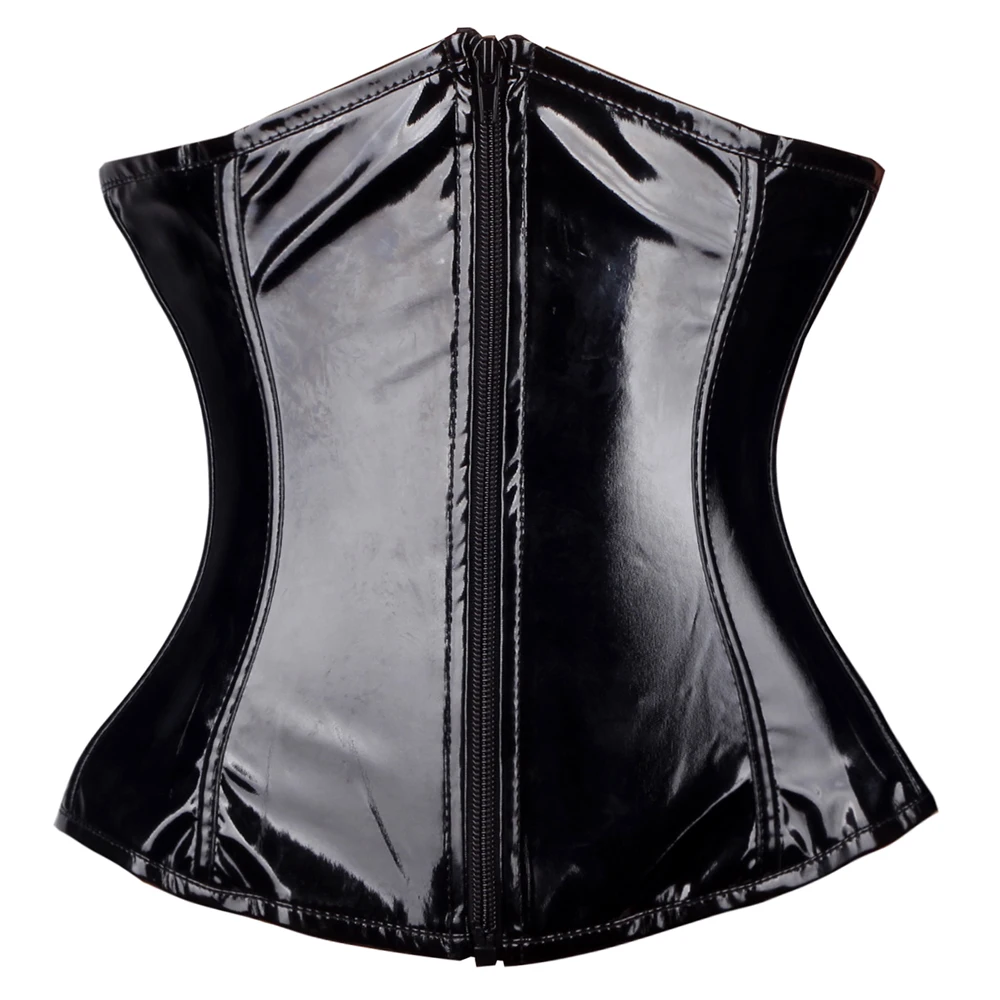 Хит ПВХ винил готический корсет на молнии пояс бюстье стринги S 2XL|bustier corset|corset