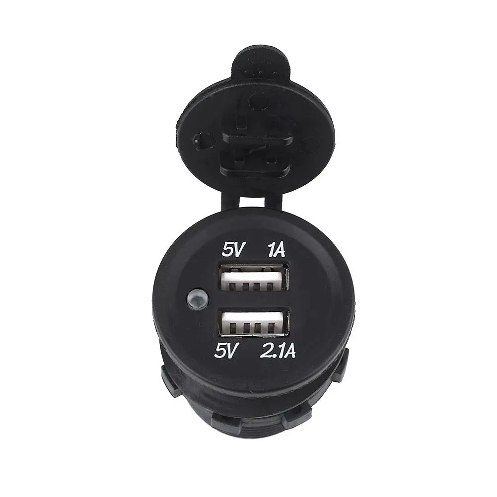 

12V/24V Dual USB Car Automobile Cigarette Lighter Mobile Phone Charger